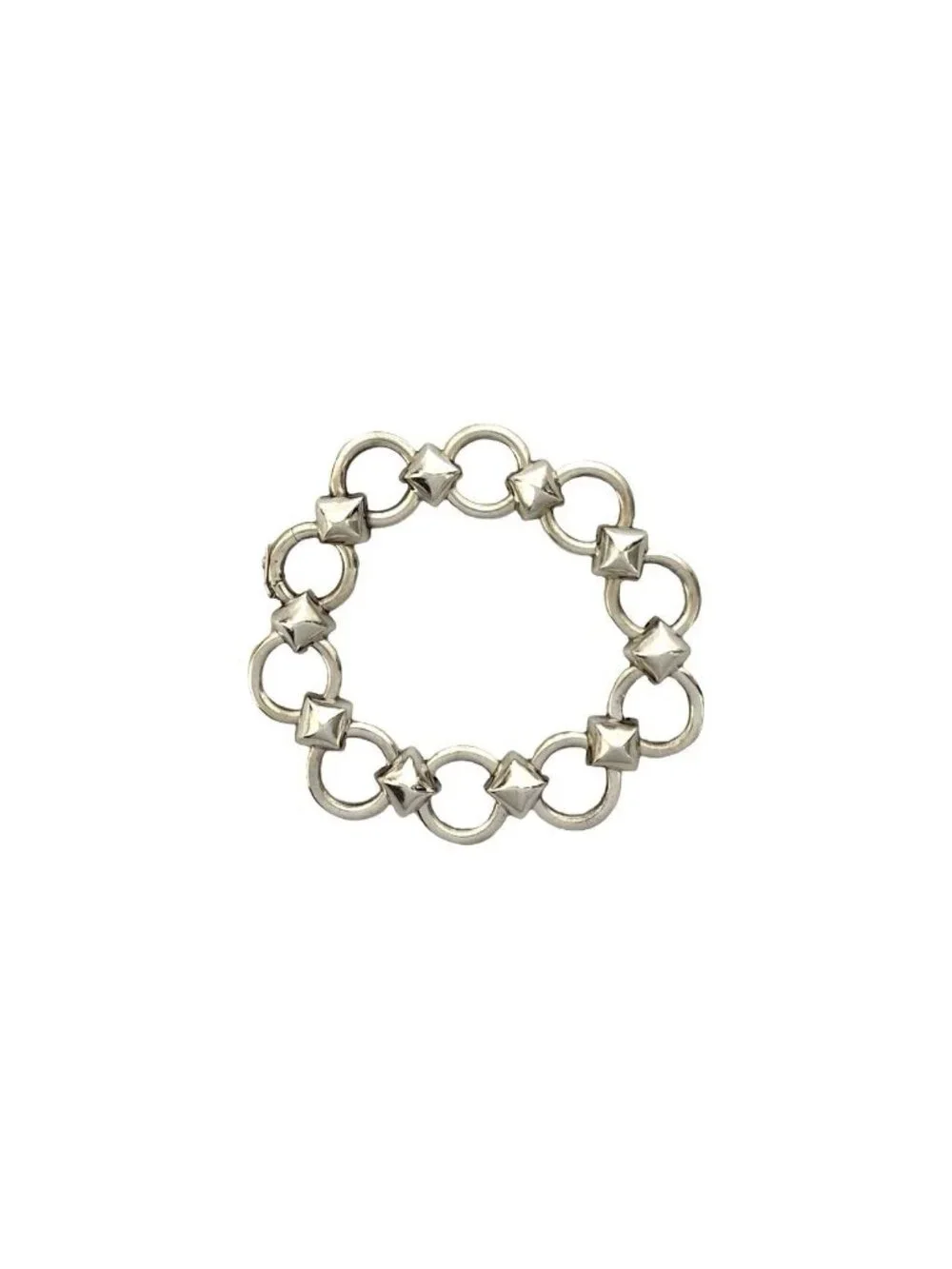 Hermes Vintage Lancelot Bracelet 925 Sterling Silver Bangle